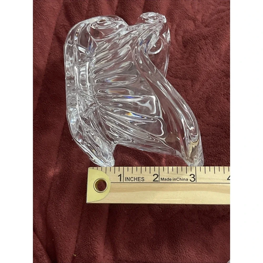 Vintage‎ 24% Lead Crystal Santa Sleigh, Soaker Tub Bathroom Soap dish Heavy Gift